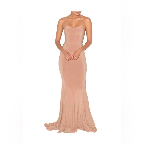 House of CB Torrea Camel Gown NWT size Large - Picture 1 of 6